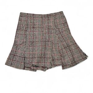 Alexander McQueen Black and White Plaid Mini Skirt